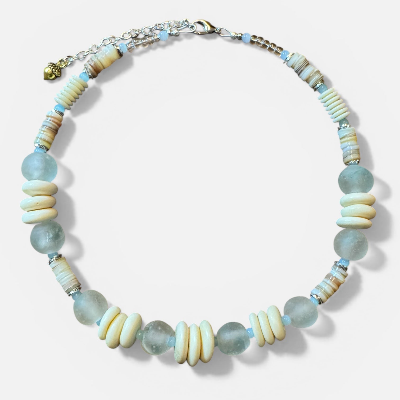 Seaglass & Bone Necklace