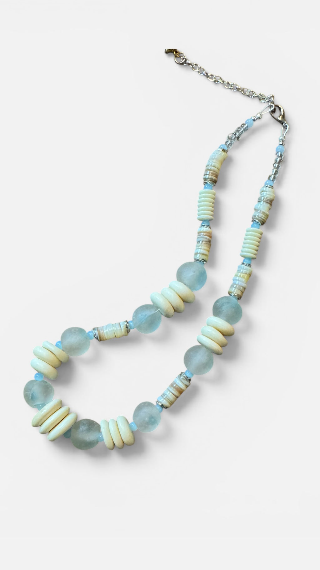 Seaglass & Bone Necklace